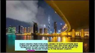 Dubai Creates Fake Rain Using Drones To Battle Extreme Heat