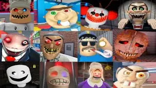 SPEED Run in 11 Scary Obby from Miss Anitron, Epic Prison, Barry, Siren Cop, Carnival Clown, Papa
