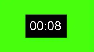 Count up timer on green screen for free to copyright anyone wants to use