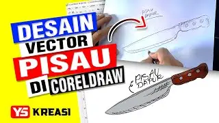#038 Desain vector  pisau di coreldraw