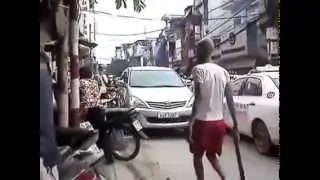 the Traffic jam in Vietnam