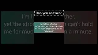 Do you know the answer? #shorts #riddle #riddlechallenge