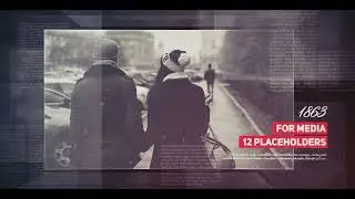Royalty Free | After Effects Template History Timeline, Glass Slides