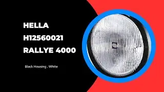HELLA Rallye 4000 12V100W Halogen Euro Beam Lamp – Black Housing, White