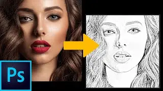 Image To Sketch In #Photoshop #Shorts