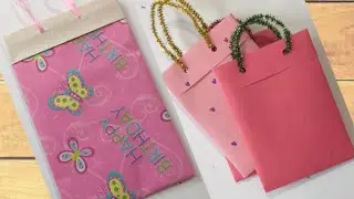 How to make Paper bag without glue or stapler/ Diy paper bag