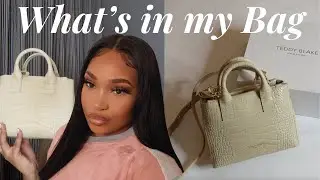 What's in my Bag | everyday essentials + mini hygiene must haves |  Teddy Blake Bella Croco
