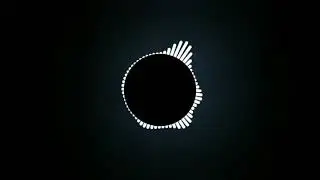 Round visualiser | audio spectrum | audio effect black | 