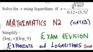 Mathematics N2 Exponents and Logarithms November 2014 