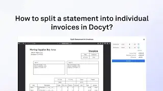 How can I divide a statement into separate invoices