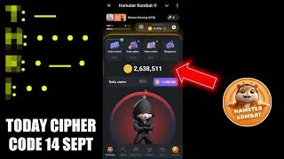 Daily Cipher Hamster Kombat | Hamster Kombat Daily Cipher 14 September | Hamster Kombat Cipher Today