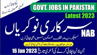 New NAB FPSC Jobs 2023 | New Government Vacancies 2023 | Jobs in Pakistan Today 2023