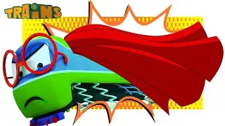 Train cartoon | Super wings | Collection 307