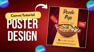 Canva Beginners Tutorial: Design a Pro Food Poster Step-by-Step (No Experience Needed!)