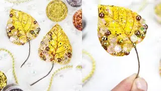 Сказочный листик - красивый декор из картона и ткани 🍂Осенний декор своими руками DIY autumn decor