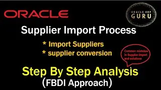 How to Import Suppliers in Oracle Fusion | ******| Oracle Fusion Supplier Import FBDI
