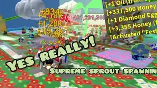 Getting a Supreme Sprout In Roblox Bee Swarm Simulator!
