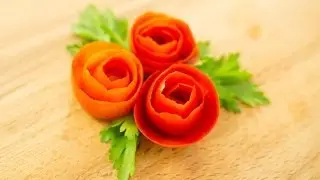 How To Make Tomato Rose Garnish
