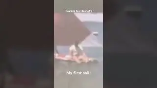 My fist sail was filmed on 8 mm. #offshoresailing #boat #offshorecitizen #myfirstsail