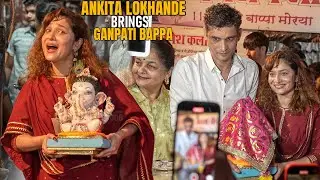 Ankita Lokhande Brings Ganpati Bappa Home with a Grand Public Welcome