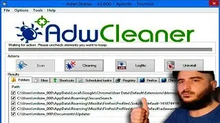 Пайден йерг: Браузер вирусех цIанйо программа ю AdwCleaner 6.047