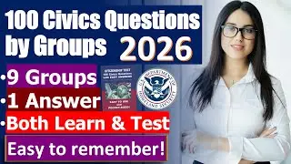 100 Civics Questions for U.S. Citizenship Interview 2026 – Learn & Test in 9 Easy Groups