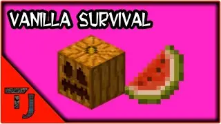 Lossless, compact Pumpkin & Melon Farm - Vanilla Minecraft Survival 1.13 - EP15