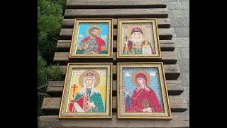 89. Иконы ювелирным бисером . Мои работы и коллекция наборов)