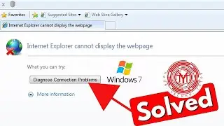 Internet Connection Problem Solved in Windows 7, Internet Explorer Does Not Display The Webpage