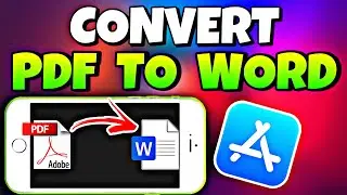 How to Convert PDF to WORD Document on iPhone 2020! (FREE APP) I  PDF to WORD converter iPhone APP