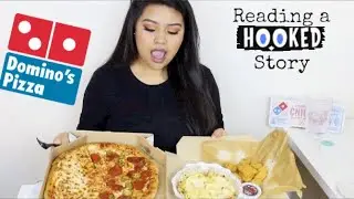 Dominos Pizza MUKBANG 🍕+ Story time ( her mom was sleeping with ........?! )  😱😳