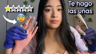 ASMR Vas a un salón de uñas barato 😱 | uñas de $1 💵 roleplay 