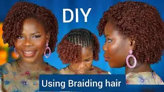 A Beautiful Easy-To-Do Short Curly Crochet Braids Style | Using Braiding Hair!