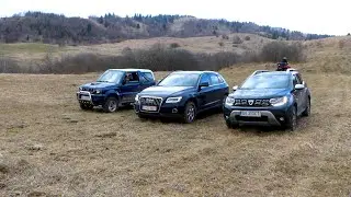 Dacia Duster v Audi Q5 v Suzuki Jimny Hill Offroad