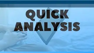 Quick Analysis in MS Excel