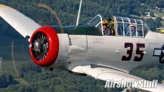 T-6 Texan Formation Ride and Flyovers - Terre Haute Fly-In 2020