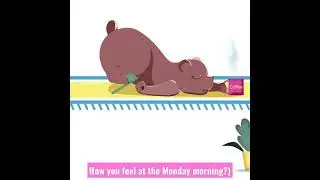 Monday morning bear animation after Effects adobe