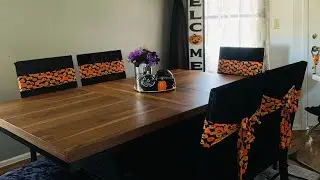 Como hacer fundas elásticas halloween para tus sillas,sin máquina de coser! Súper fácil 🎃❤️😍