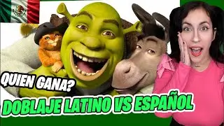 REACCIONANDO A SHREK DOBLAJE LATINO 🇲🇽 🤣 VS INGLES Y ESPAÑA 🇪🇸  🤣