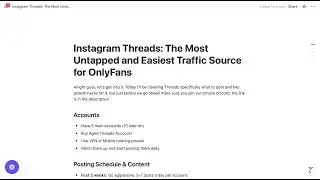 Instagram Threads Guide for OnlyFans Creators: Free Traffic, Viral Growth & Easy Setup