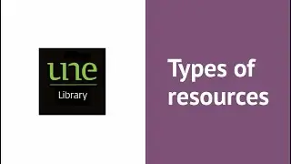 Types of resources