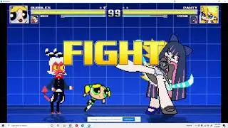 Bubbles and Moxxie vs Panty and Stocking
