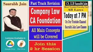 Revision of Important concepts  -  CA Foundation - Company Law