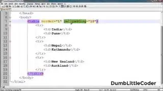 HTML Table Cellpadding and cellspacing | Hindi Video Tutorials