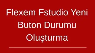 Flexem Fstudio Yeni Buton Durumu Oluşturma 