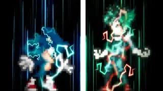 Sonic Movie (Sonic The Hedgehog Movie) VS Midoriya Izuku (My Hero Academia) [SPRITE ANIMATION]