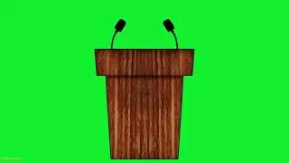 Podium green screen animation