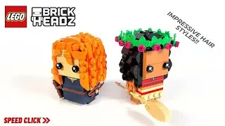 Girl Power!! Iconic MOANA and MERIDA Brickheadz from LEGO #40621 / Speed Build Review