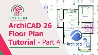 ArchiCAD 26 - How To Draw A Floor Plan In ArchiCAD 26 Tutorial For Beginners [ Part 04 ]