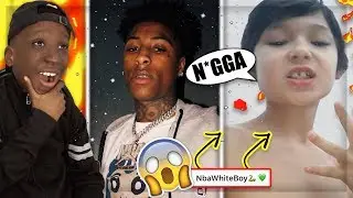 THIS WHITE KID THINKS HE CAN SAY THE N WORD! (NBA White Boy)